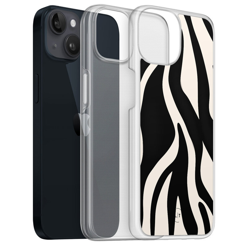 Leuke Telefoonhoesjes iPhone 13 hybride hoesje - Zebra