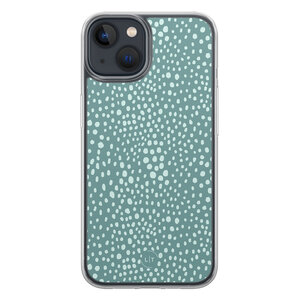 Leuke Telefoonhoesjes iPhone 13 hybride hoesje - Blue dots