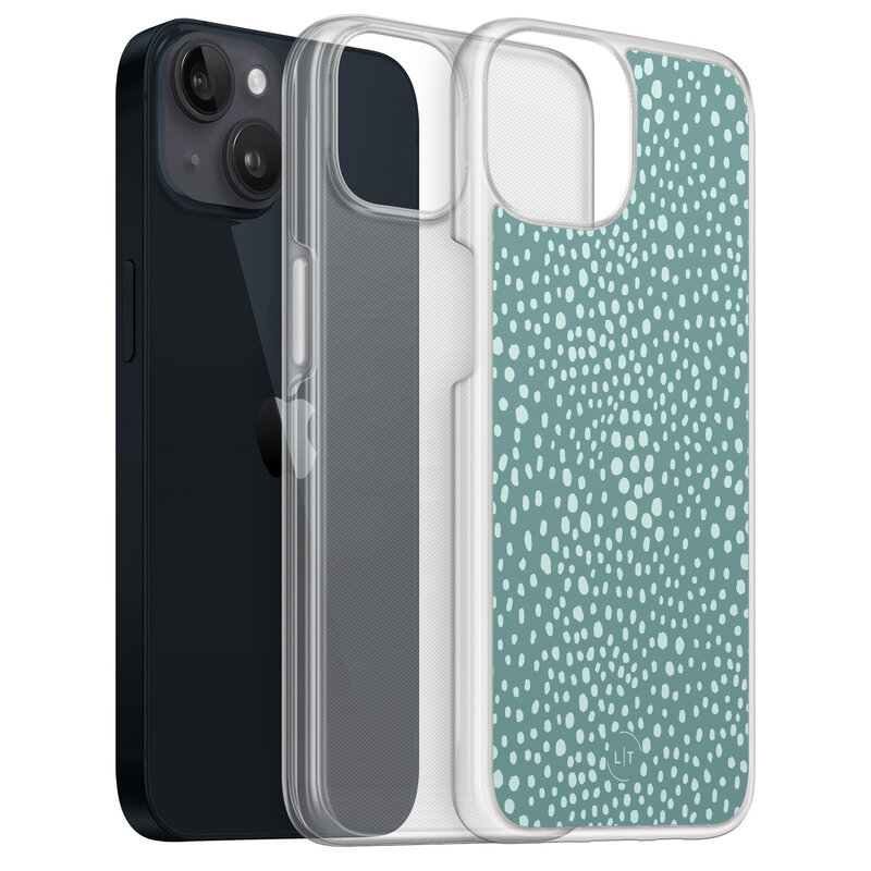 Leuke Telefoonhoesjes iPhone 13 hybride hoesje - Blue dots