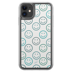 Leuke Telefoonhoesjes iPhone 11 hybride hoesje - Happy smileys