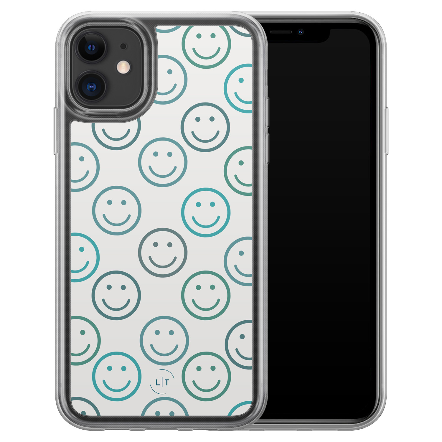 Leuke Telefoonhoesjes iPhone 11 hybride hoesje - Happy smileys