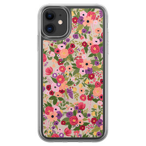 Leuke Telefoonhoesjes iPhone 11 hybride hoesje - Floral garden