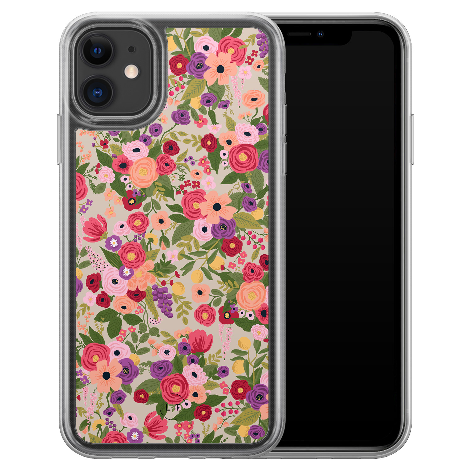 Leuke Telefoonhoesjes iPhone 11 hybride hoesje - Floral garden