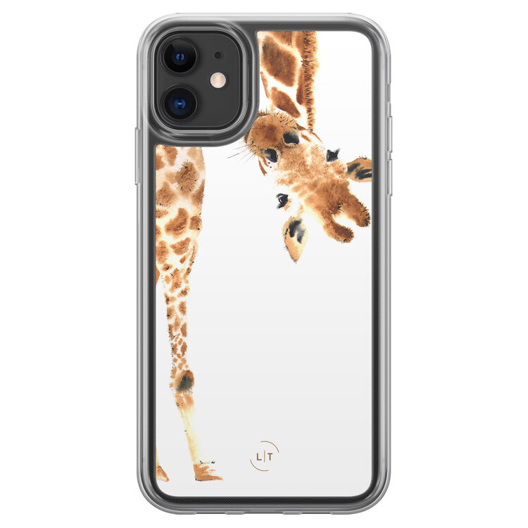 Leuke Telefoonhoesjes iPhone 11 hybride hoesje - Giraffe