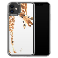 Leuke Telefoonhoesjes iPhone 11 hybride hoesje - Giraffe