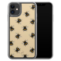 Leuke Telefoonhoesjes iPhone 11 hybride hoesje - Bee happy