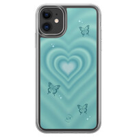 Leuke Telefoonhoesjes iPhone 11 hybride hoesje - Retro hart vlinder