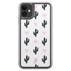 Leuke Telefoonhoesjes iPhone 11 hybride hoesje - Cactus love