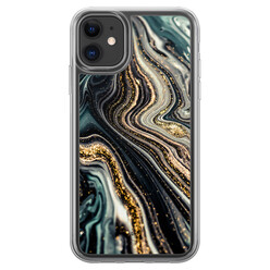 Leuke Telefoonhoesjes iPhone 11 hybride hoesje - Marmer swirl