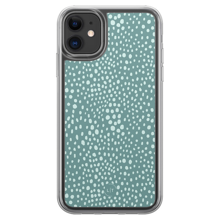 Leuke Telefoonhoesjes iPhone 11 hybride hoesje - Blue dots