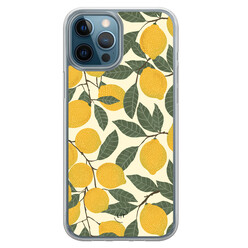 Leuke Telefoonhoesjes iPhone 12 (Pro) hybride hoesje - Citroenen