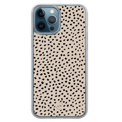 Leuke Telefoonhoesjes iPhone 12 (Pro) hybride hoesje - Almond dots