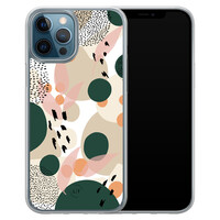 Leuke Telefoonhoesjes iPhone 12 (Pro) hybride hoesje - Abstract print