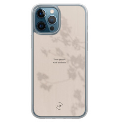 Leuke Telefoonhoesjes iPhone 12 (Pro) hybride hoesje - Be kind