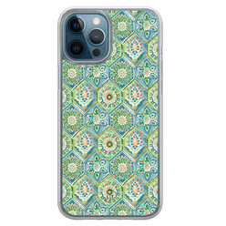 Leuke Telefoonhoesjes iPhone 12 (Pro) hybride hoesje - Bohemian vibes