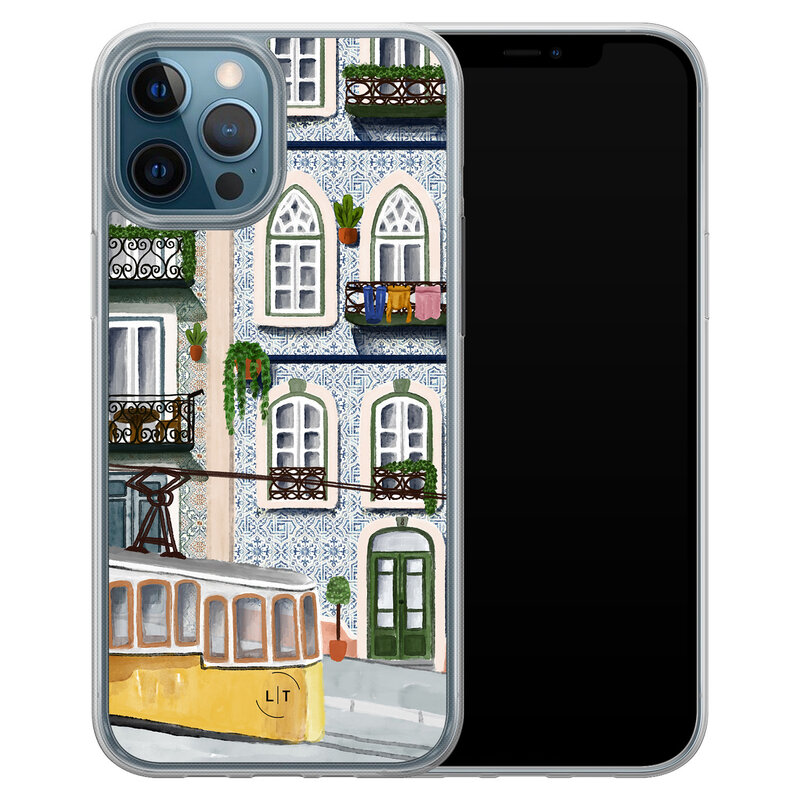 Leuke Telefoonhoesjes iPhone 12 (Pro) hybride hoesje - Lissabon