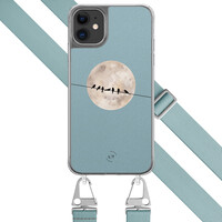 Leuke Telefoonhoesjes iPhone 11 hoesje met blauw koord - Moon birds