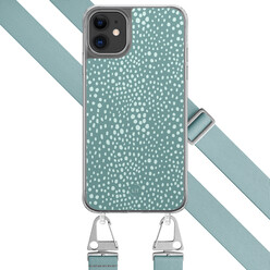 Leuke Telefoonhoesjes iPhone 11 hoesje met blauw koord - Blue dots