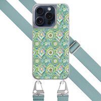 Leuke Telefoonhoesjes iPhone 15 Pro hoesje met blauw koord - Bohemian vibes