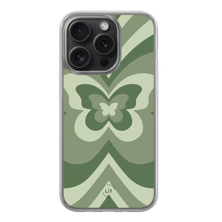 Retro vlinder groen
