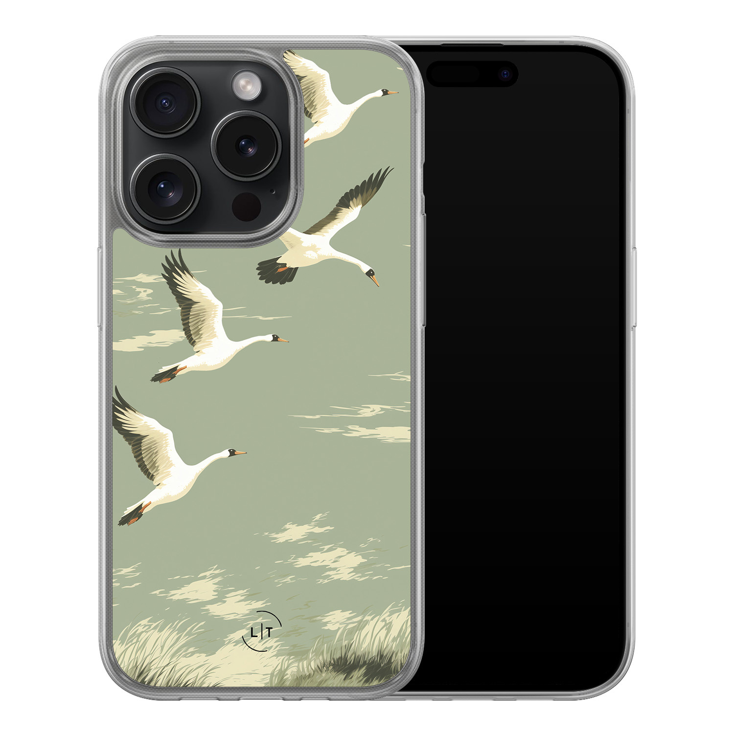Leuke Telefoonhoesjes iPhone 15 Pro hybride hoesje - Vogels