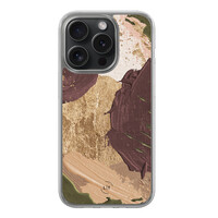 Leuke Telefoonhoesjes iPhone 15 Pro hybride hoesje - Abstract art