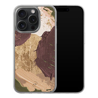 Leuke Telefoonhoesjes iPhone 15 Pro hybride hoesje - Abstract art