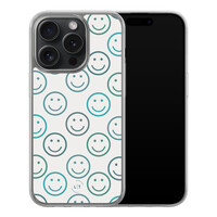 Leuke Telefoonhoesjes iPhone 15 Pro hybride hoesje - Happy smileys