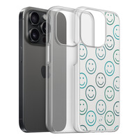 Leuke Telefoonhoesjes iPhone 15 Pro hybride hoesje - Happy smileys