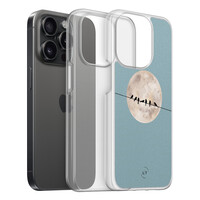 Leuke Telefoonhoesjes iPhone 15 Pro hybride hoesje - Moon birds