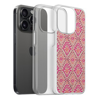 Leuke Telefoonhoesjes iPhone 15 Pro hybride hoesje - Ibiza art deco