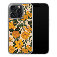 Leuke Telefoonhoesjes iPhone 15 Pro hybride hoesje - Retro flowers