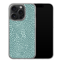 Leuke Telefoonhoesjes iPhone 15 Pro hybride hoesje - Blue dots