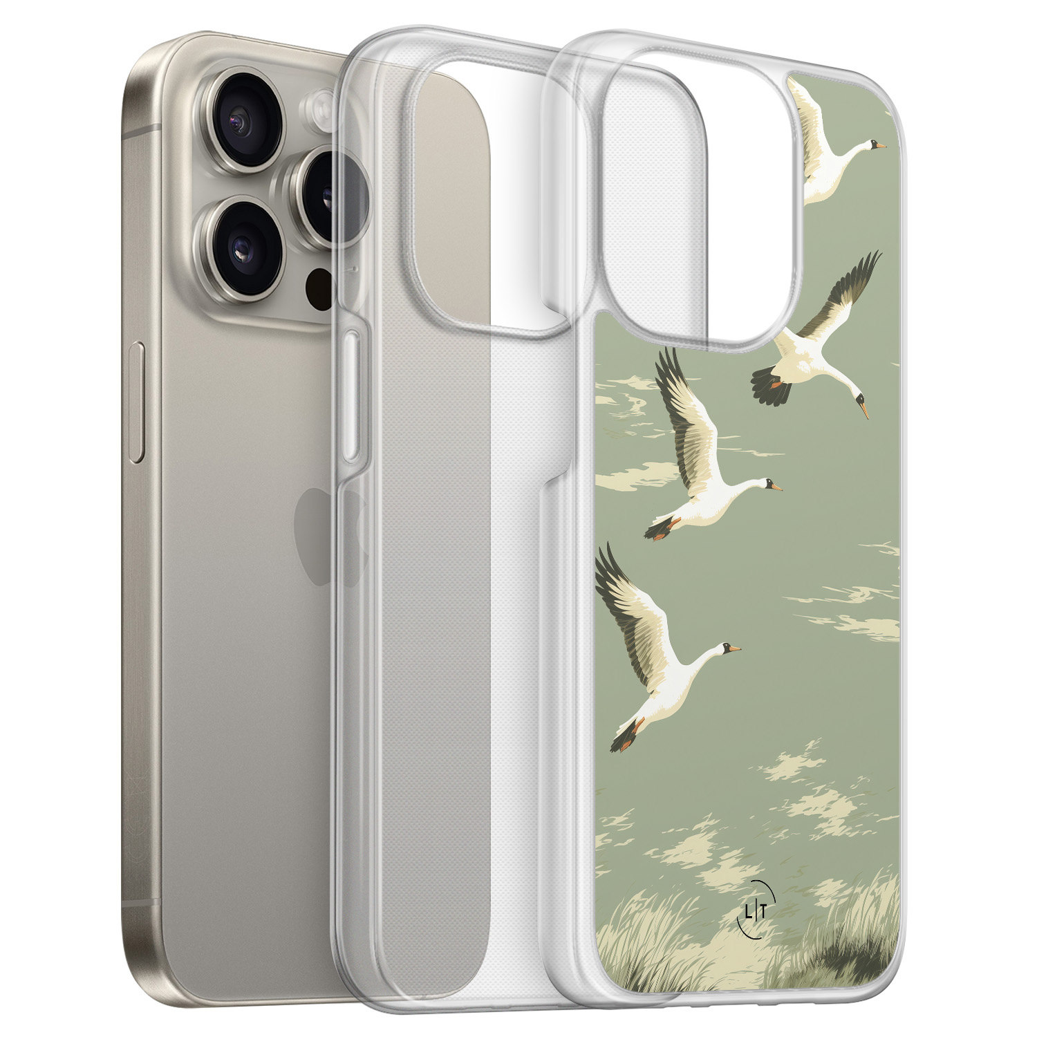 Leuke Telefoonhoesjes iPhone 15 Pro Max hybride hoesje - Vogels