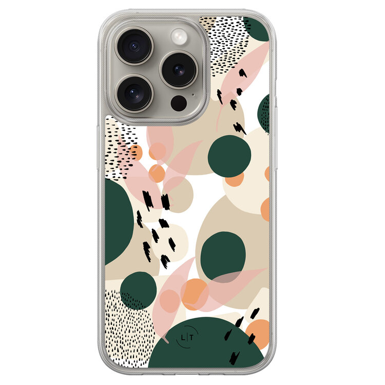 Leuke Telefoonhoesjes iPhone 15 Pro Max hybride hoesje - Abstract print