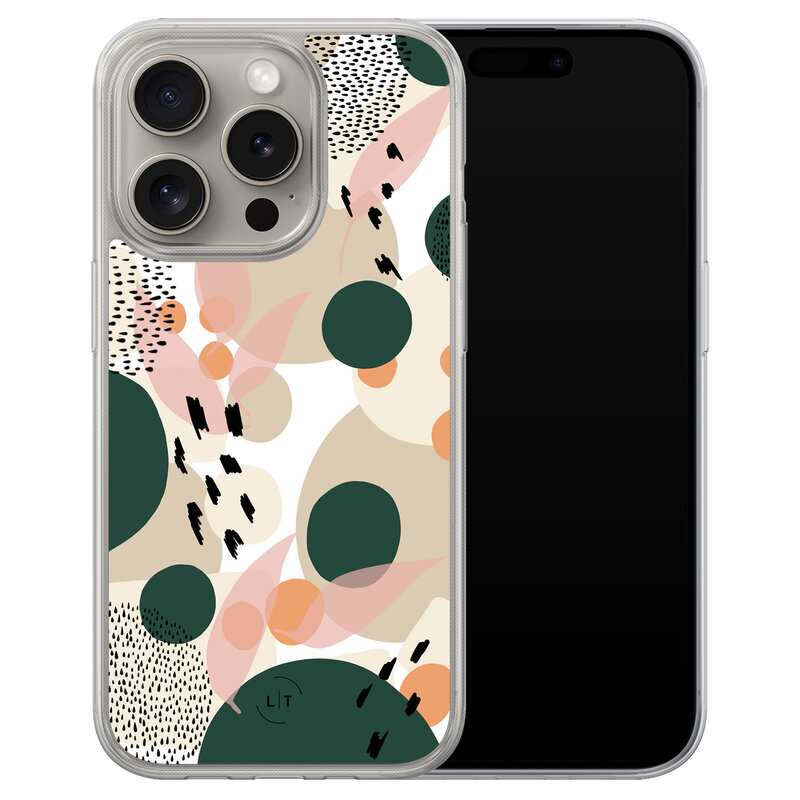Leuke Telefoonhoesjes iPhone 15 Pro Max hybride hoesje - Abstract print