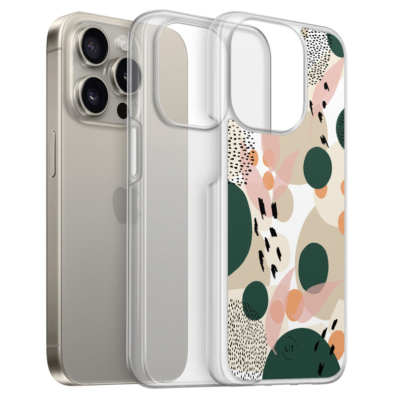 Leuke Telefoonhoesjes iPhone 15 Pro Max hybride hoesje - Abstract print