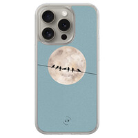 Leuke Telefoonhoesjes iPhone 15 Pro Max hybride hoesje - Moon birds