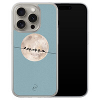 Leuke Telefoonhoesjes iPhone 15 Pro Max hybride hoesje - Moon birds