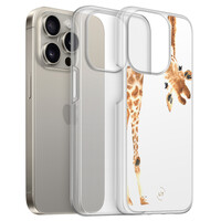 Leuke Telefoonhoesjes iPhone 15 Pro Max hybride hoesje - Giraffe