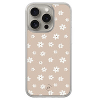 Leuke Telefoonhoesjes iPhone 15 Pro Max hybride hoesje - Cute flowers