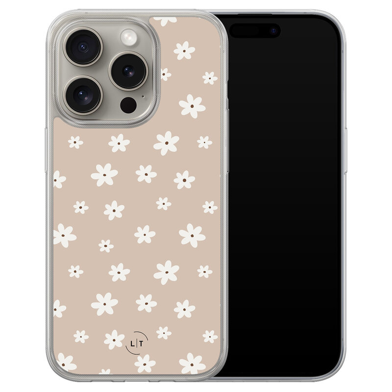 Leuke Telefoonhoesjes iPhone 15 Pro Max hybride hoesje - Cute flowers