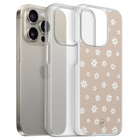 Leuke Telefoonhoesjes iPhone 15 Pro Max hybride hoesje - Cute flowers