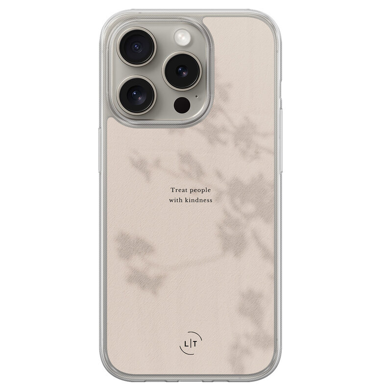 Leuke Telefoonhoesjes iPhone 15 Pro Max hybride hoesje - Be kind