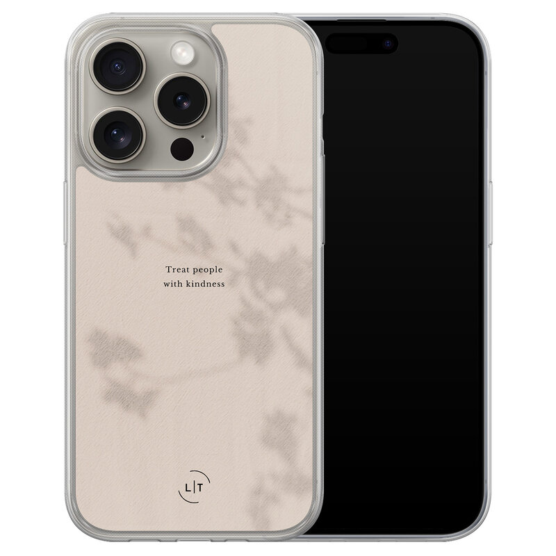 Leuke Telefoonhoesjes iPhone 15 Pro Max hybride hoesje - Be kind