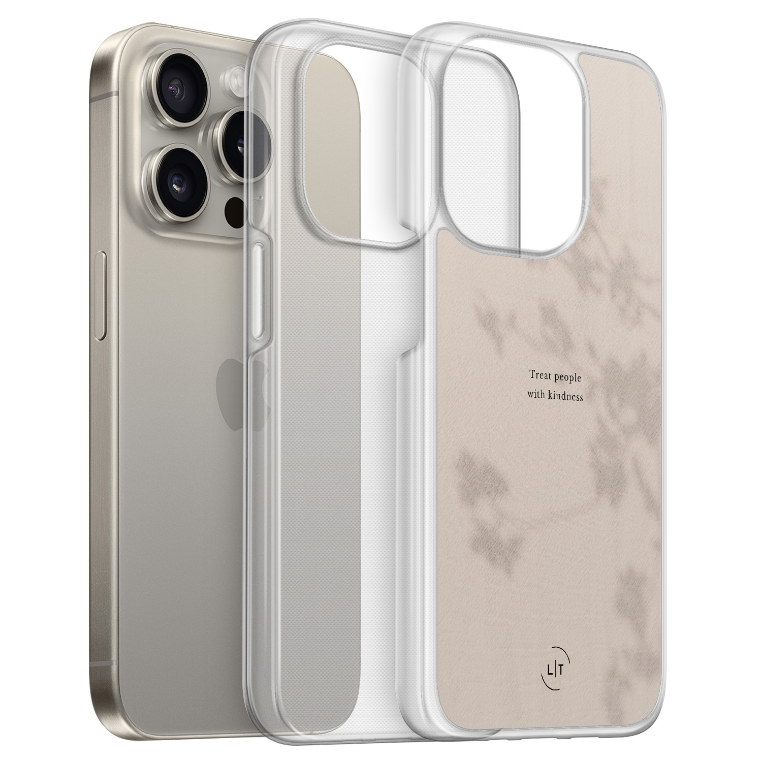 Leuke Telefoonhoesjes iPhone 15 Pro Max hybride hoesje - Be kind