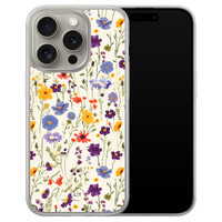 Leuke Telefoonhoesjes iPhone 15 Pro Max hybride hoesje - Wildflowers