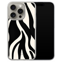 Leuke Telefoonhoesjes iPhone 15 Pro Max hybride hoesje - Zebra