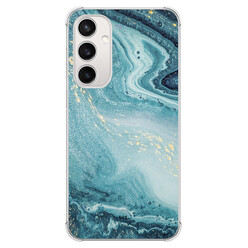 Leuke Telefoonhoesjes Samsung Galaxy S23 FE shockproof case - Marmer blauw