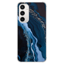 Leuke Telefoonhoesjes Samsung Galaxy S23 FE shockproof case - Marmer lagoon blauw